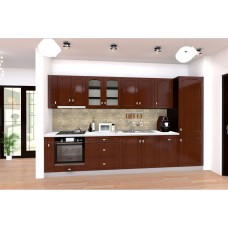 Bucatarie Zebra wenge / Fronturi MDF cedru mustata - Varianta 3